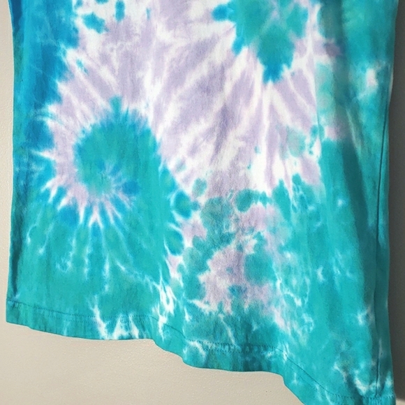 "Mermaid vibes" tie dye tee, M - Picture 4 of 6